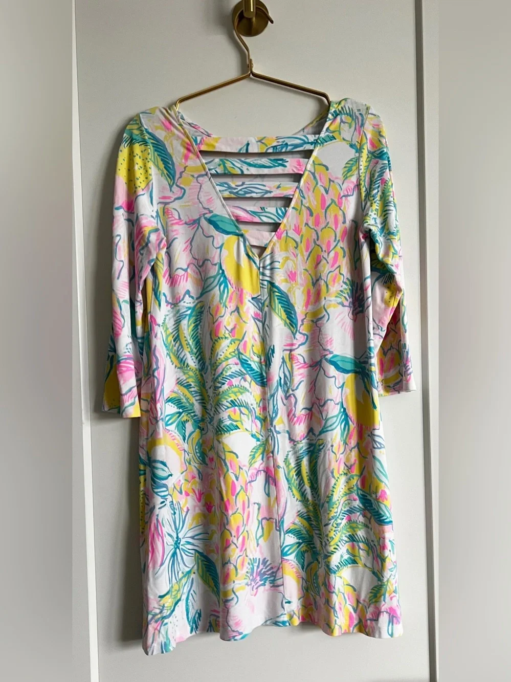 Lilly Pulitzer Ophelia Swing Dress Multi Fiesta Bamba Medium Lattice Back Dress - Picture 13 of 16